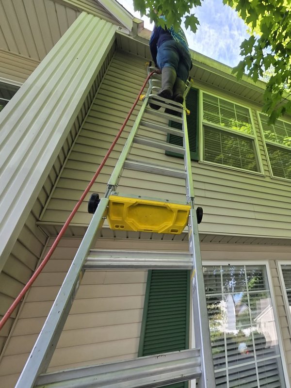 Inside and outside gutter cleaning