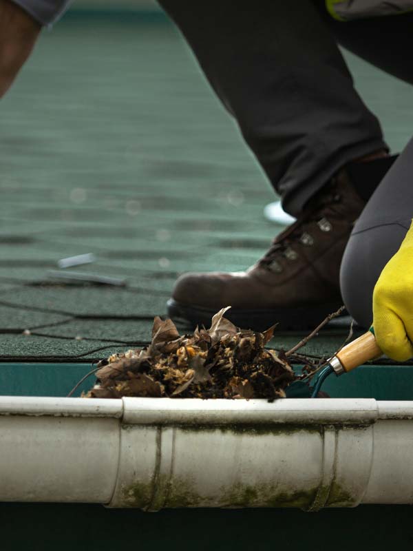 Gutter Cleaning Process